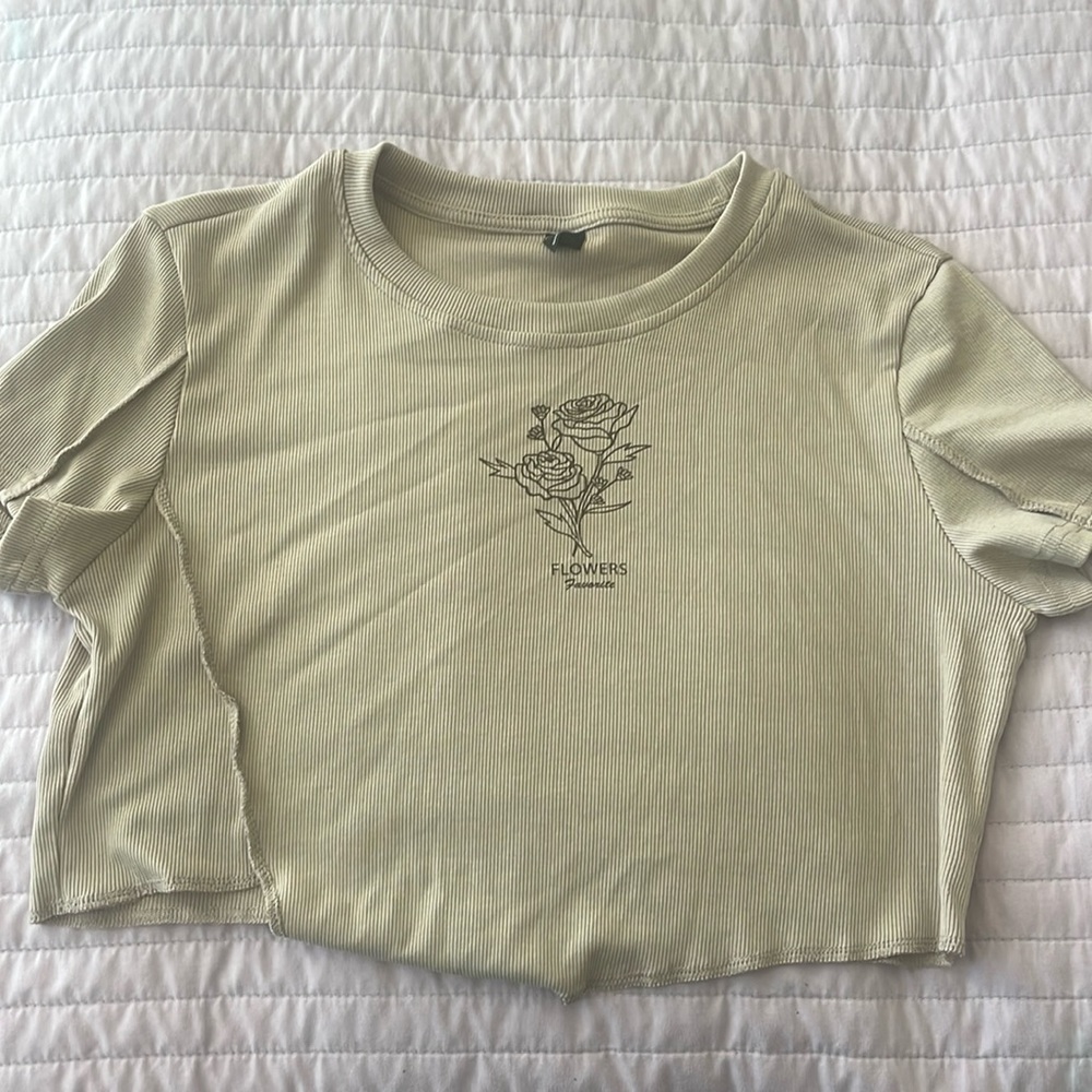 Tan ish crop top